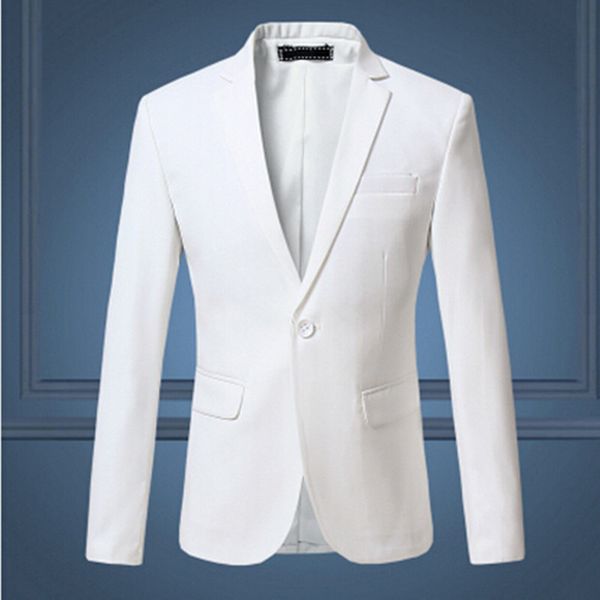 2018 new arrival spring white formal dress blazers men solid slim fit mens blazer jacket casual social business suit jacket, White;black
2018 new arrival spring white formal dress blazers men solid slim fit mens blazer jacket casual social business suit jacket, White;black