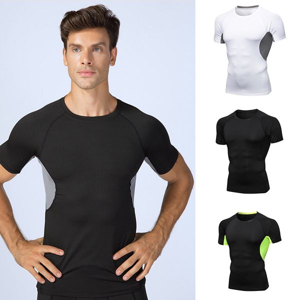 selling men sports short sleeves elastic tight breathable sportswear for workout, White;red
selling men sports short sleeves elastic tight breathable sportswear for workout, White;red