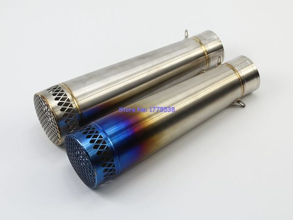 stainless steel id:51mm l:285mm universal motorcycle muffler exhaust pipe escape damper motorbike exhaust muffler with net
stainless steel id:51mm l:285mm universal motorcycle muffler exhaust pipe escape damper motorbike exhaust muffler with net