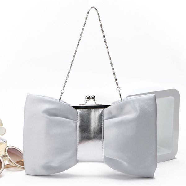new tide bow pu fashion chain dinner bag clutch bag diagonal small female bride silver
new tide bow pu fashion chain dinner bag clutch bag diagonal small female bride silver