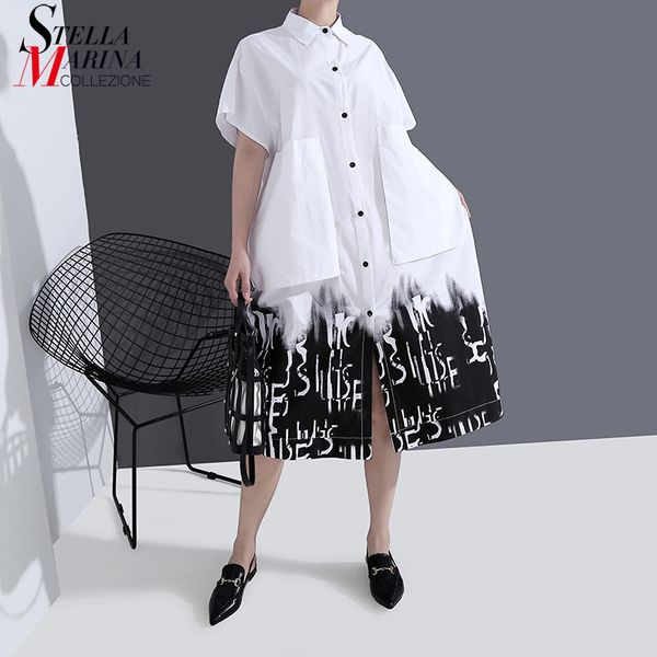 casual dresses * 2021 women summer white shirt dress short-sleeve large pocket hem printed ladies plus size midi loose vestidos 6124, Black;gray
casual dresses * 2021 women summer white shirt dress short-sleeve large pocket hem printed ladies plus size midi loose vestidos 6124, Black;gray