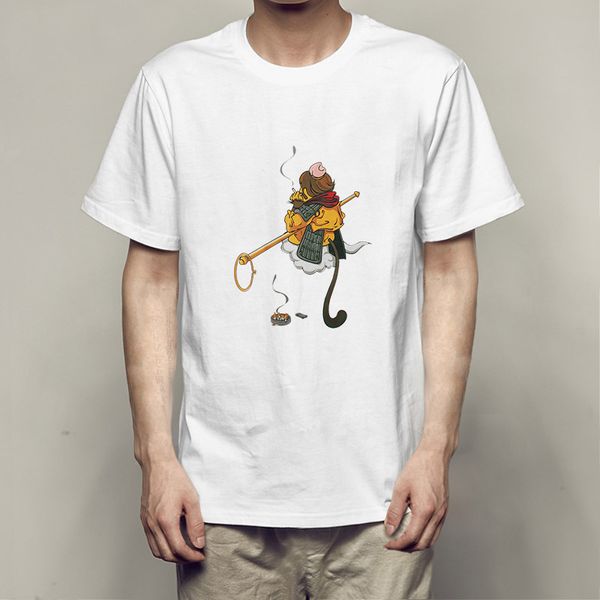 short sleeve male t shirt in national customs sun wu air monkey printing men and women t shirt jacket round neck clothes, White;black
short sleeve male t shirt in national customs sun wu air monkey printing men and women t shirt jacket round neck clothes, White;black