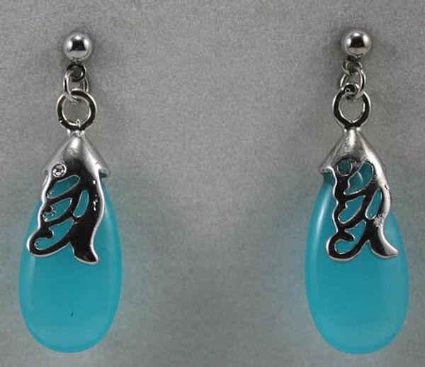 elegante azul natural jade gota pendiente, Silver
elegante azul natural jade gota pendiente, Silver