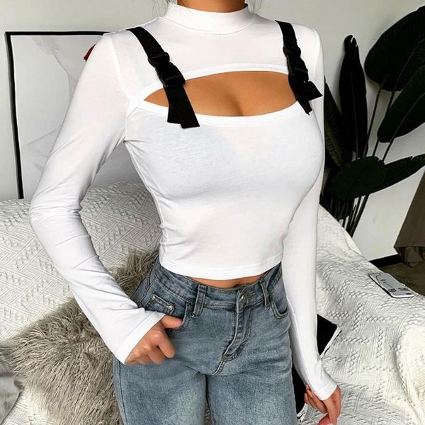 womens t-shirts 2020 women solid hollow out long sleeve fashion strappy female print t shirt plus size mujer tee, White
womens t-shirts 2020 women solid hollow out long sleeve fashion strappy female print t shirt plus size mujer tee, White