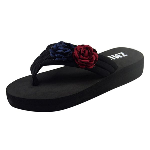 sagace womens fashion med-heeled flip flops shoes beach non-slip clip-toe outdoor with beautiful casual beach flower slippers, Black
sagace womens fashion med-heeled flip flops shoes beach non-slip clip-toe outdoor with beautiful casual beach flower slippers, Black