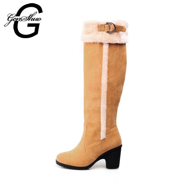 genshuo new knee high boots for women warm snow boots women high heels shoes faux fur opening women's winter shoes big size 10, Black
genshuo new knee high boots for women warm snow boots women high heels shoes faux fur opening women's winter shoes big size 10, Black
