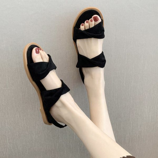 net red roman ladies sandals fairy style 2020 new summer student fashion wild ins tide beach shoes, Black
net red roman ladies sandals fairy style 2020 new summer student fashion wild ins tide beach shoes, Black