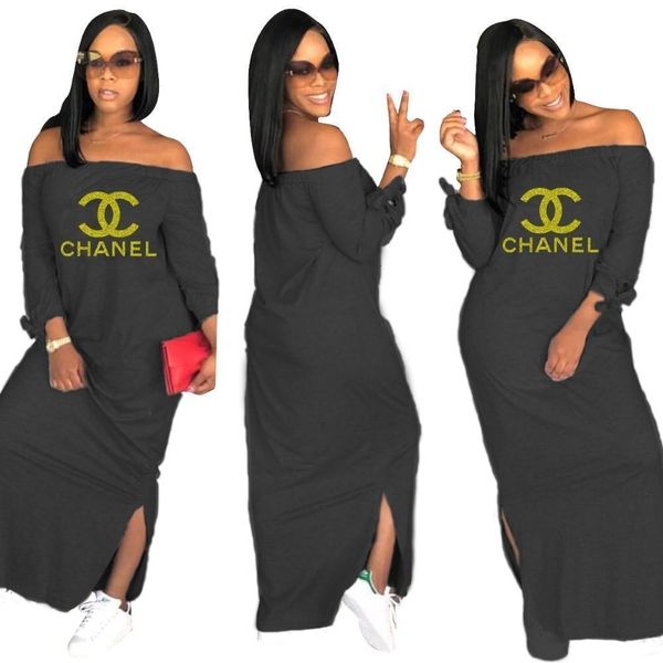 women casual mixi dress clothes print letter strapless off shoulder split new arrival dresses long sleeve loose dress plus size 755
women casual mixi dress clothes print letter strapless off shoulder split new arrival dresses long sleeve loose dress plus size 755