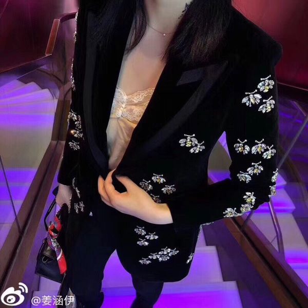 2020 women prints diamonds velvet blazer coat female luxury jacket outerwear gdnz 2.14, White;black
2020 women prints diamonds velvet blazer coat female luxury jacket outerwear gdnz 2.14, White;black