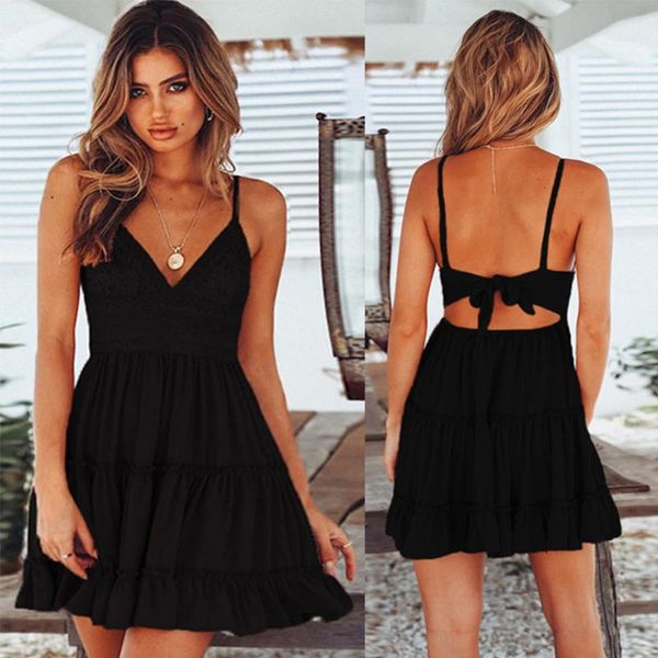 ladies cocktail holiday short dress cotton mini dress sleeveless v neck beach dresses strappy party dresses, Black;gray
ladies cocktail holiday short dress cotton mini dress sleeveless v neck beach dresses strappy party dresses, Black;gray