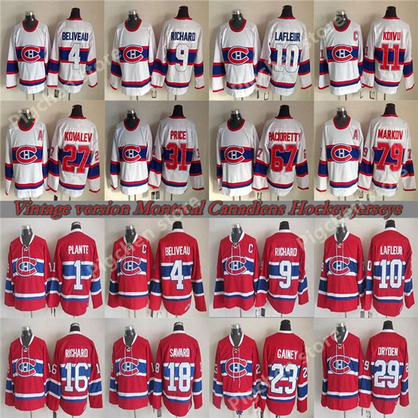 montreal canadiens vintage throwback retro jerseys 31 price 4 beliveau 9 richard 10 lafleur 29 dryden 79 markov 11 koivu ccm hockey jersey, Black;red
montreal canadiens vintage throwback retro jerseys 31 price 4 beliveau 9 richard 10 lafleur 29 dryden 79 markov 11 koivu ccm hockey jersey, Black;red