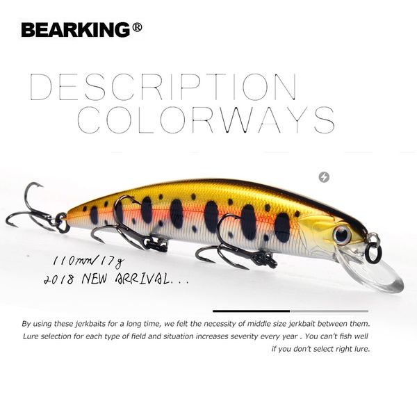 bearking 11cm 17g dive 1.5m super weight system long casting sp minnow new model fishing lures hard bait quality wobblers
bearking 11cm 17g dive 1.5m super weight system long casting sp minnow new model fishing lures hard bait quality wobblers