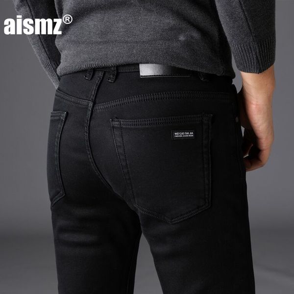 aismz brand jeans trousers men clothes new black elasticity skinny jeans business casual male denim slim pants classic style, Blue
aismz brand jeans trousers men clothes new black elasticity skinny jeans business casual male denim slim pants classic style, Blue