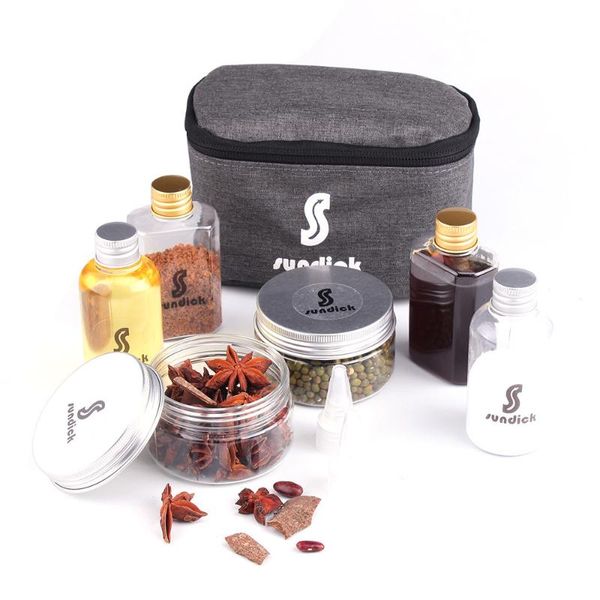 7 pcs spice cruets set travel size salt bottle bbq sauce container anise bottle storage bag set camping hiking bbq self-driving
7 pcs spice cruets set travel size salt bottle bbq sauce container anise bottle storage bag set camping hiking bbq self-driving
