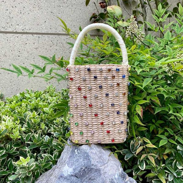 summer fashion beach vacation pearl grass bag shiny diamond handmade custom straw bag handbag
summer fashion beach vacation pearl grass bag shiny diamond handmade custom straw bag handbag