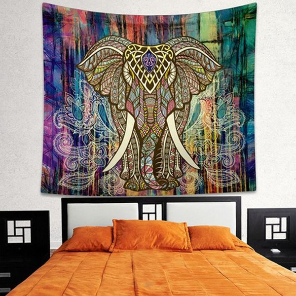 

Adeeing Indian Decor Mandala Tapestry Wall Hanging Hippie Throw Bohemian Elephant Dorm Bedspread Table Cloth Curtain