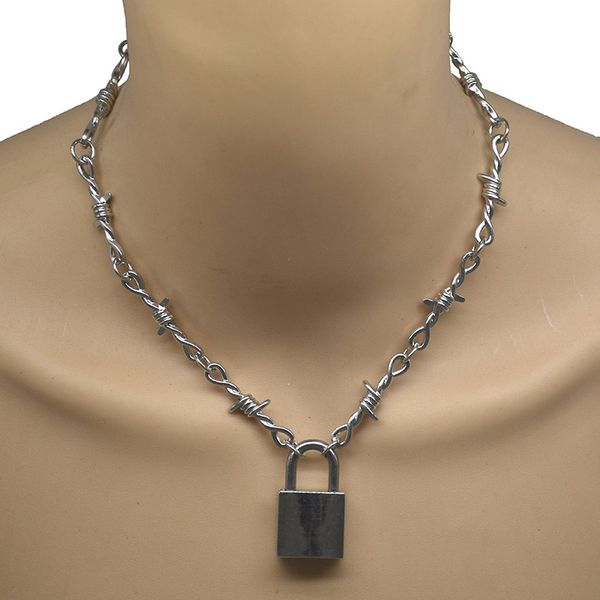 punk gothic alloy necklaces barbed wire brambles link necklace bracelet bangle hippop choker women men jewelry, Silver
punk gothic alloy necklaces barbed wire brambles link necklace bracelet bangle hippop choker women men jewelry, Silver