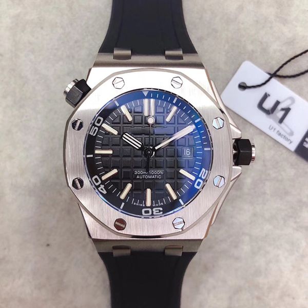 2020 royal oak offshore diver movement engraved automatic movement 15703 series rubber belt mens black dial sports glass back wristwatches, Slivery;brown
2020 royal oak offshore diver movement engraved automatic movement 15703 series rubber belt mens black dial sports glass back wristwatches, Slivery;brown