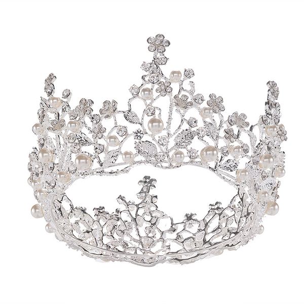 bride crown headdress 2020 princess hair ornament european and american pearls flowers circle super immortal marriage jewelry hair hoop, Silver
bride crown headdress 2020 princess hair ornament european and american pearls flowers circle super immortal marriage jewelry hair hoop, Silver
