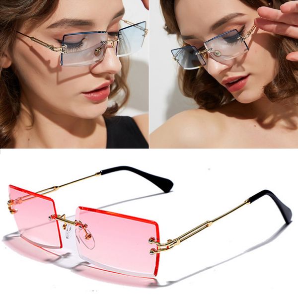 2020 new fashion rectangle gradient sunglasses women rimless sun glasses sunglasses for women gafas lentes de sol mujer, White;black
2020 new fashion rectangle gradient sunglasses women rimless sun glasses sunglasses for women gafas lentes de sol mujer, White;black