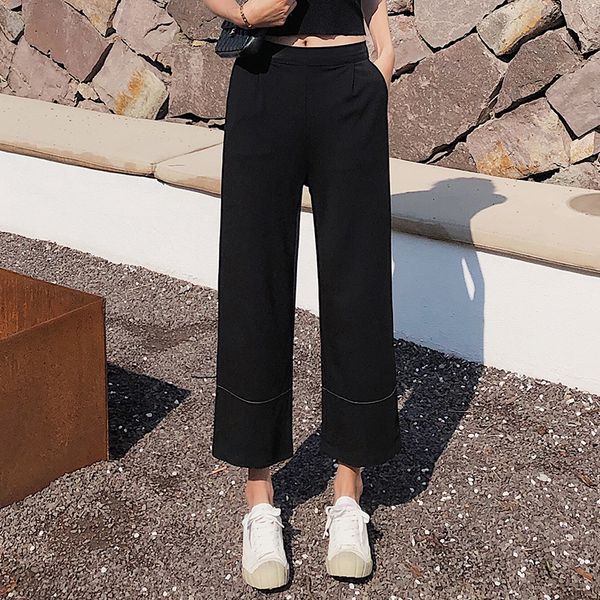 plus size s-2xl fashion women nine points pants cotton new casual bundling wide waist belt black color broad-legged pants, Black;white
plus size s-2xl fashion women nine points pants cotton new casual bundling wide waist belt black color broad-legged pants, Black;white