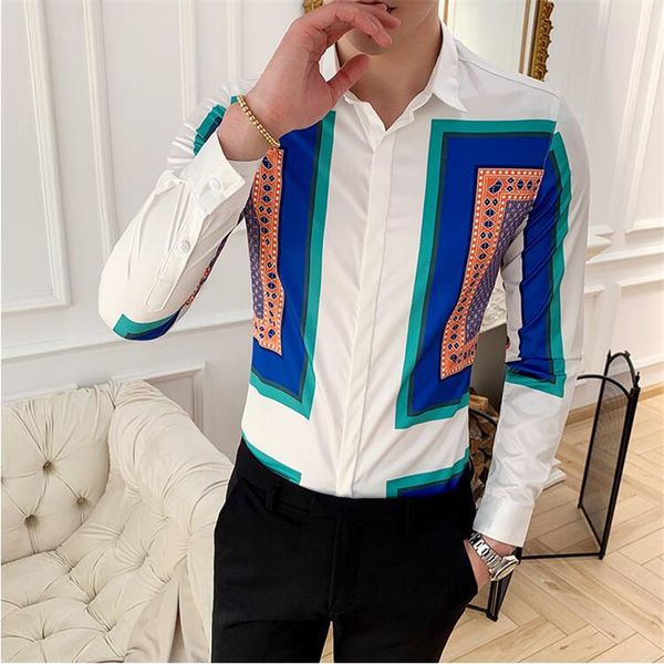 men's club shirt luxury blue square print long-sleeved shirt fashion men designer nightclub party men's -4xl, White;black
men's club shirt luxury blue square print long-sleeved shirt fashion men designer nightclub party men's -4xl, White;black