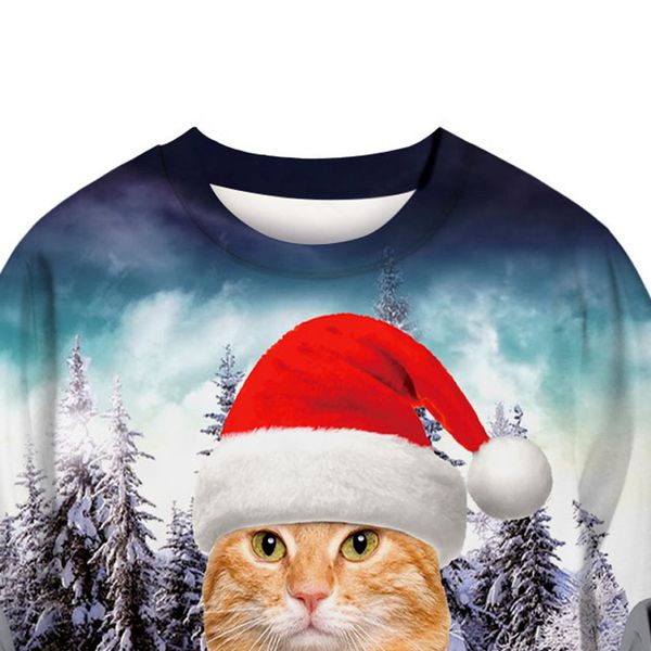 women digital christmas 3d printed sweaters round neck pullover long sleeve casual loose 2019, White
women digital christmas 3d printed sweaters round neck pullover long sleeve casual loose 2019, White