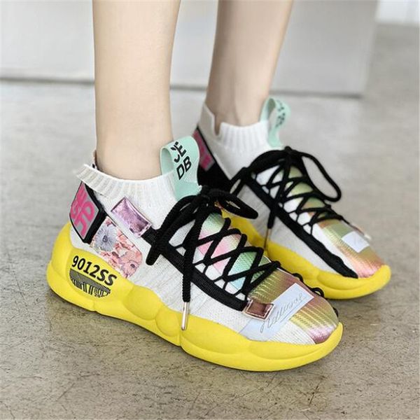 designer's new wild flying woven socks shoes women's breathable mesh casual women fashion platform sneakers shoes, Black
designer's new wild flying woven socks shoes women's breathable mesh casual women fashion platform sneakers shoes, Black