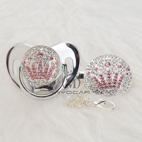 miyocar bling unique design silver pink crown pacifier and clip set bpa sgs pass safe to baby pacifier holder apcg-9-1 t200429
miyocar bling unique design silver pink crown pacifier and clip set bpa sgs pass safe to baby pacifier holder apcg-9-1 t200429