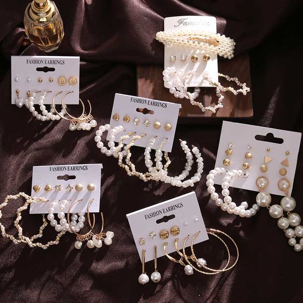 vienkim fashion circle round pearl hoop earrings set for women vintage bohemian crystal twisted brincos earring jewelry 2020 new, Golden;silver
vienkim fashion circle round pearl hoop earrings set for women vintage bohemian crystal twisted brincos earring jewelry 2020 new, Golden;silver