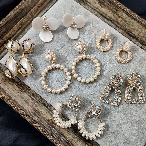 just feel new imitation pearl drop earrings for women round geometric acrylic flower crystal earrings charm fashion jewelry, Silver
just feel new imitation pearl drop earrings for women round geometric acrylic flower crystal earrings charm fashion jewelry, Silver