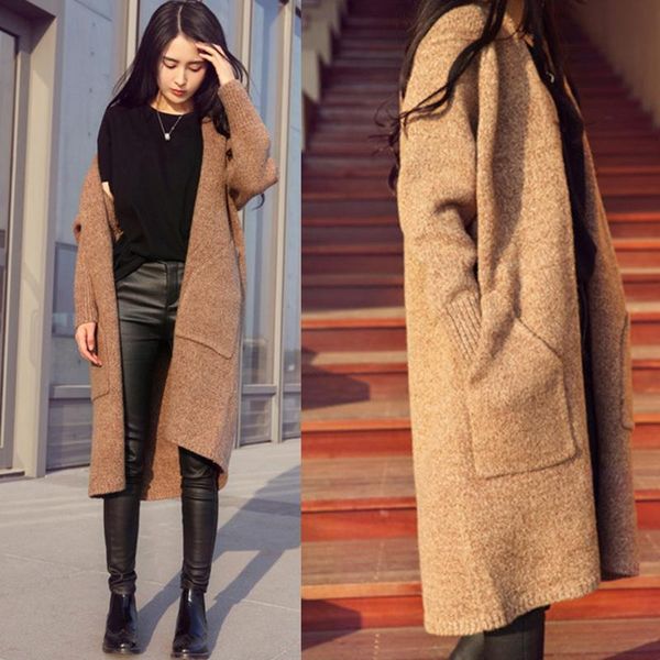 shopping stylish with pockets knee length autumn long sleeve dating knitted sweater casual street women cardigan, White
shopping stylish with pockets knee length autumn long sleeve dating knitted sweater casual street women cardigan, White