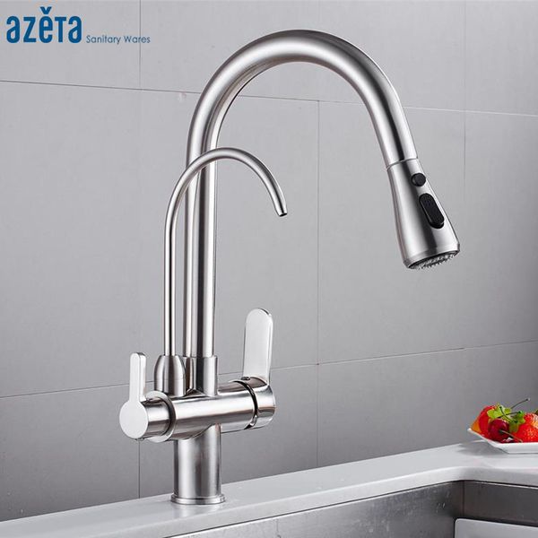 azeta pull down kitchen faucets torneira cozinha water filter kitchen 3 ways sink mixer brushed nickel tap at9108bn
azeta pull down kitchen faucets torneira cozinha water filter kitchen 3 ways sink mixer brushed nickel tap at9108bn