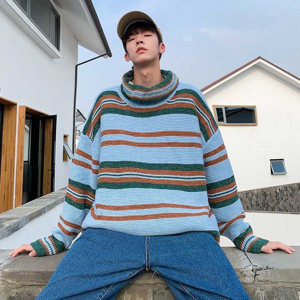 2019 men's stripe printing loose sweater loose high-quality coat woolen pullover cashmere casual turtleneck 3color knitting -xl, White;black
2019 men's stripe printing loose sweater loose high-quality coat woolen pullover cashmere casual turtleneck 3color knitting -xl, White;black