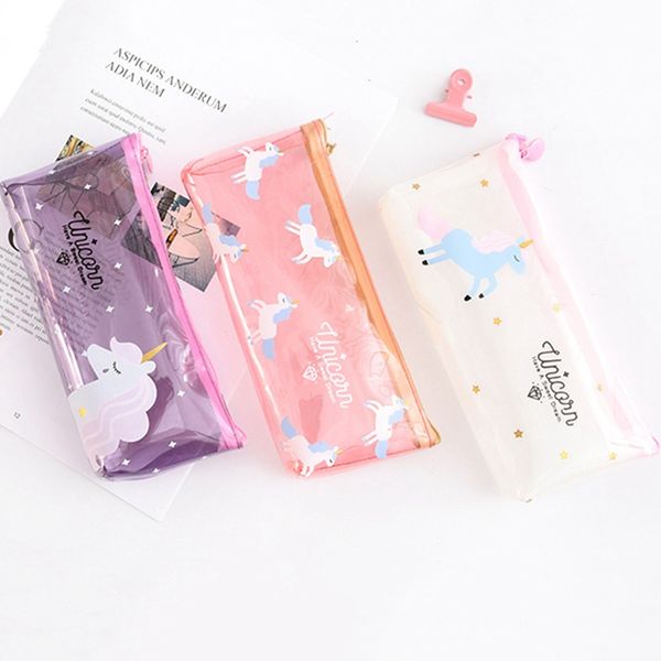 1 pcs pencil case transparent unicorn school pencil box pencilcase bag school supplies stationery
1 pcs pencil case transparent unicorn school pencil box pencilcase bag school supplies stationery
