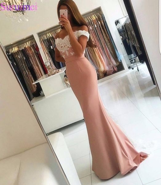 blush pink evening gown mermaid prom dresses appliques lace evening dress vestido de festa, White;black
blush pink evening gown mermaid prom dresses appliques lace evening dress vestido de festa, White;black