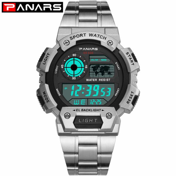 panars new arrival stainless steel sport watches electronic men watches luxury male clock waterproof led digital watch, Slivery;brown
panars new arrival stainless steel sport watches electronic men watches luxury male clock waterproof led digital watch, Slivery;brown