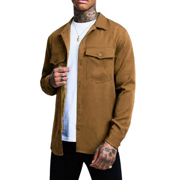 adisputent 2020 spring men's shirts mens new fashion blouses solid chest pocket buttons turn down collar long sleeve shirts, White;black
adisputent 2020 spring men's shirts mens new fashion blouses solid chest pocket buttons turn down collar long sleeve shirts, White;black