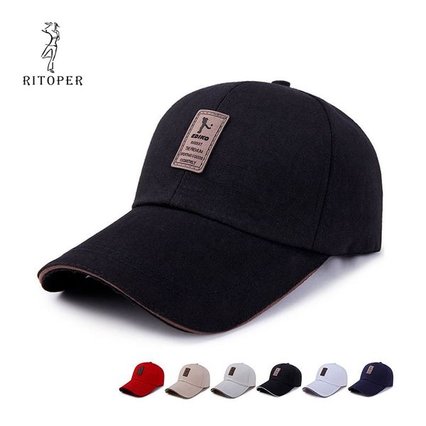 

rir spring baseball cap cotton letter caps golf outdoor sunscreen simple casual gorras casquette summer hats hiking, Blue;gray