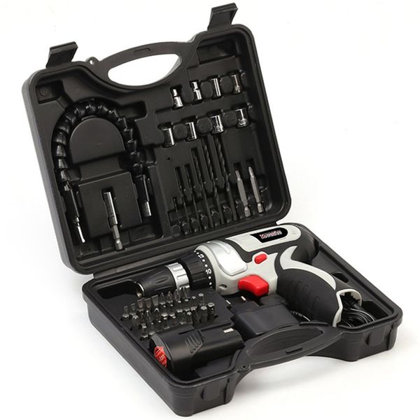 12v 48pcs hardware tools lithium battery cordless electric drill mini home soft shaft kit high power screwdriver
12v 48pcs hardware tools lithium battery cordless electric drill mini home soft shaft kit high power screwdriver