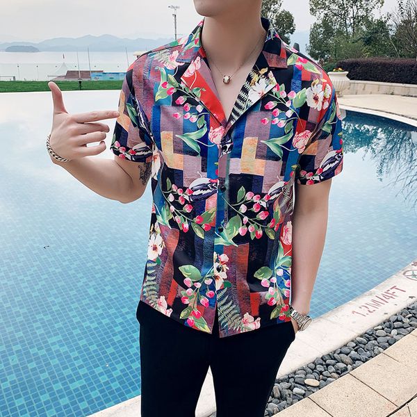 print shirts men short sleeve streetwear shirt business shirts fashion holidays dress mens hawaiian shirt camisa masculina, White;black
print shirts men short sleeve streetwear shirt business shirts fashion holidays dress mens hawaiian shirt camisa masculina, White;black