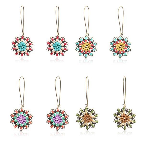 bohemian vintage earring pendant flower mizuho wild earrings girl supplies 4 pairs, Golden;silver
bohemian vintage earring pendant flower mizuho wild earrings girl supplies 4 pairs, Golden;silver