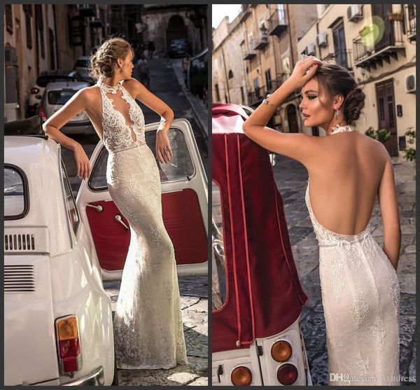 2020 new lace wedding dresses backless halter illusion bodice bridal gowns floor length open back mermaid wedding dress crystal 731, White
2020 new lace wedding dresses backless halter illusion bodice bridal gowns floor length open back mermaid wedding dress crystal 731, White