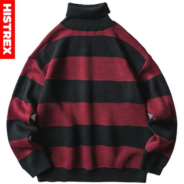 2020 mens striped sweater pullover hip hop streetwear retro turtleneck sweater harajuku knitted sweaters black red autumn winter, White;black
2020 mens striped sweater pullover hip hop streetwear retro turtleneck sweater harajuku knitted sweaters black red autumn winter, White;black