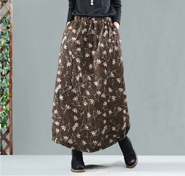 autumn winter skirt retro women loose thicker warm skirt elastic waist pocket print padded casual female blended mori girl, Black
autumn winter skirt retro women loose thicker warm skirt elastic waist pocket print padded casual female blended mori girl, Black