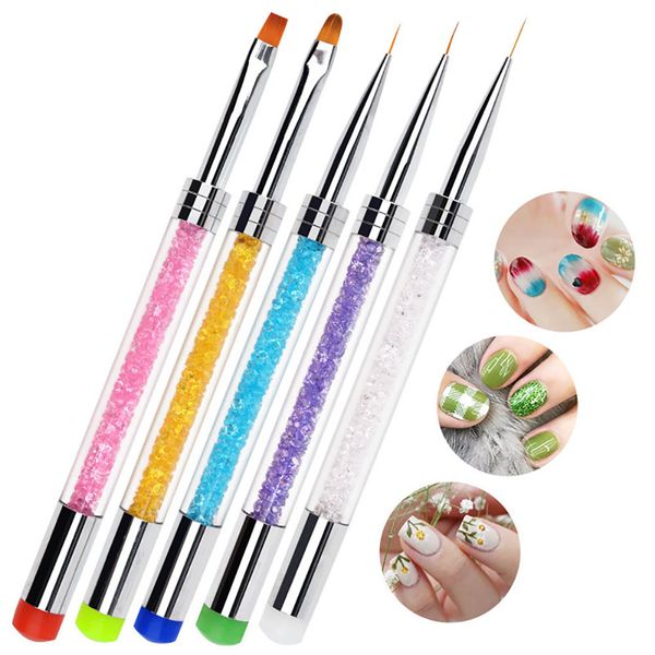 1pcs nail art dotting manicure painting drawing polish brush pen tool 2019 new, Silver