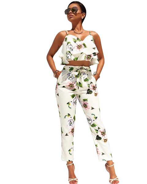 summer style spaghetti strap short tees and long pants suit crop pants set fashion floral print maternity 2 piece set, White
summer style spaghetti strap short tees and long pants suit crop pants set fashion floral print maternity 2 piece set, White