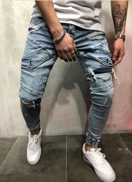 men vogue washed jeans spring new casual light blue ripped pockets pants fashion capris jean pants
men vogue washed jeans spring new casual light blue ripped pockets pants fashion capris jean pants