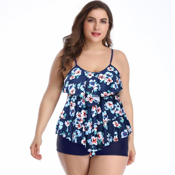 plus size tankini floral print ruffle bikini feminino 2020 swimming suit for women 2 piece woman swimsuit with shorts swim dress, White;black
plus size tankini floral print ruffle bikini feminino 2020 swimming suit for women 2 piece woman swimsuit with shorts swim dress, White;black