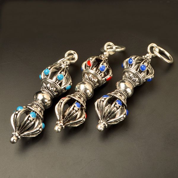 2 pcs 13.5*47mm metal zinc alloy tibetan silver color drops of glaze vajry pestle nepal pendant charm diy jewelry accessories
2 pcs 13.5*47mm metal zinc alloy tibetan silver color drops of glaze vajry pestle nepal pendant charm diy jewelry accessories